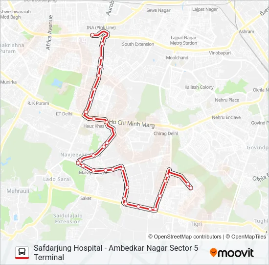 512 Bus Line Map