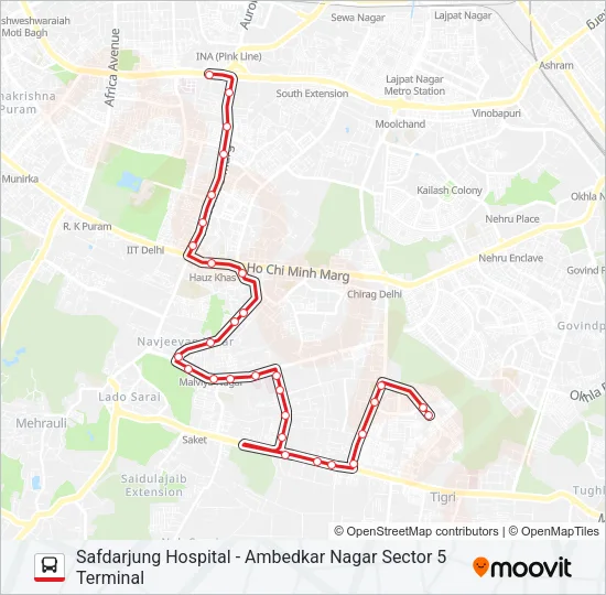 512 Bus Line Map