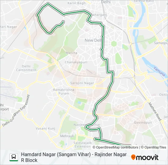 522A Bus Line Map