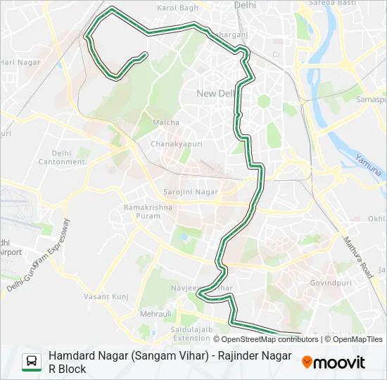 522A Bus Line Map