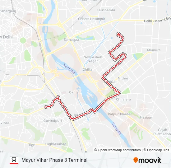 493 Bus Line Map