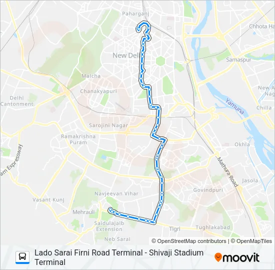 522 Bus Line Map