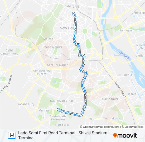 522 Bus Line Map