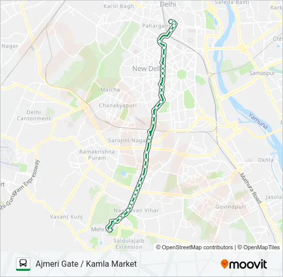 505 Bus Line Map