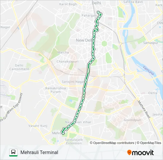 505 Bus Line Map
