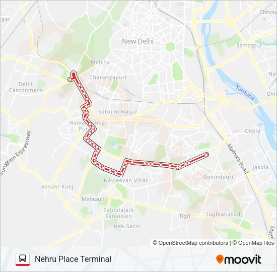 511A Bus Line Map
