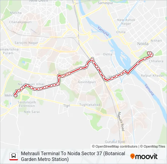 493 Bus Line Map