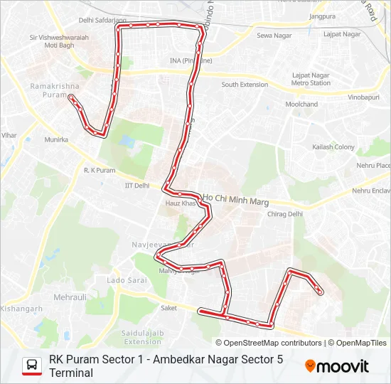 512 Bus Line Map