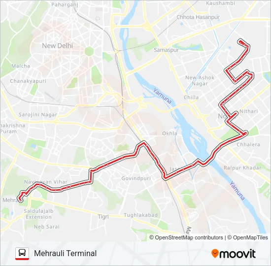 493 Bus Line Map