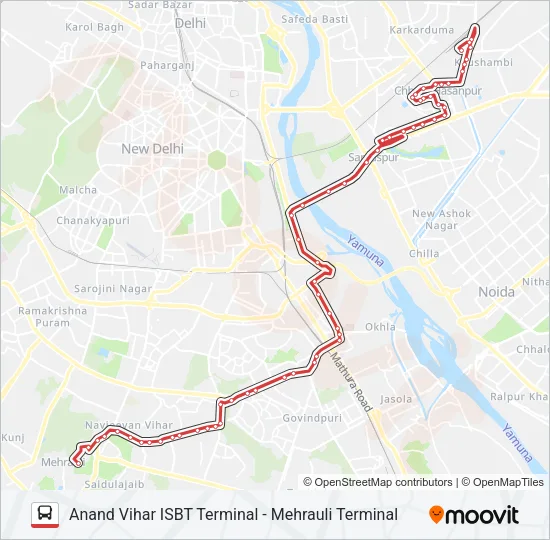 534 Bus Line Map