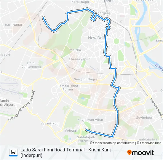 522 Bus Line Map