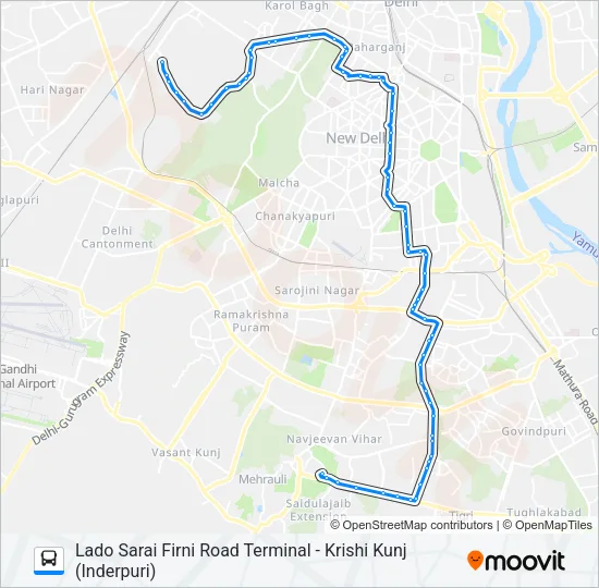 522 Bus Line Map