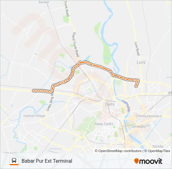 254 Bus Line Map
