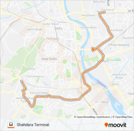 702 Bus Line Map