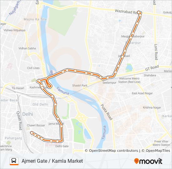 784 Route Schedules Stops Maps Ajmeri Gate Kamla Market