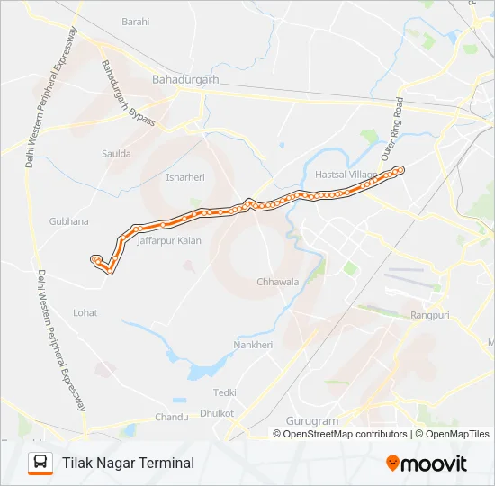 822 Bus Line Map
