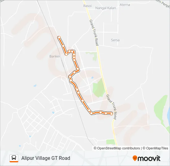 112A Bus Line Map