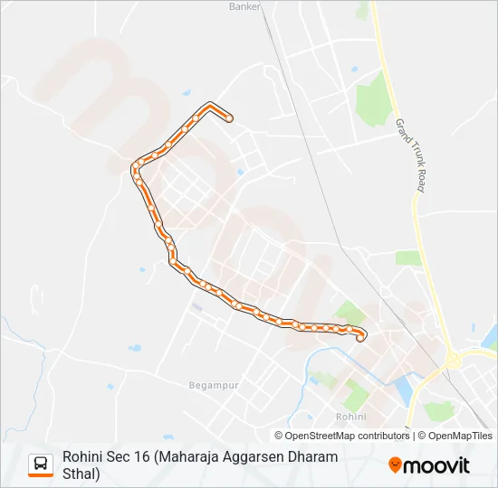 113A Bus Line Map