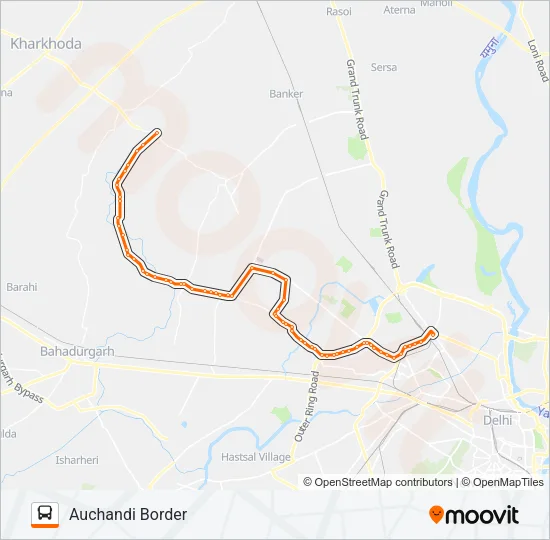 114A Bus Line Map