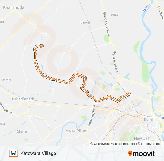 114B Bus Line Map