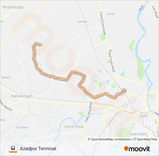 114B Bus Line Map