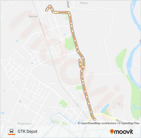 193A Bus Line Map