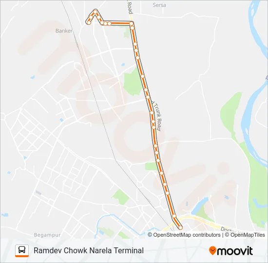 193A Bus Line Map