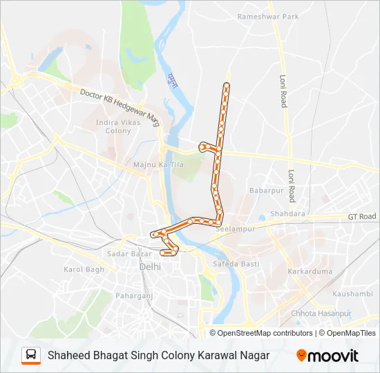 227A Bus Line Map