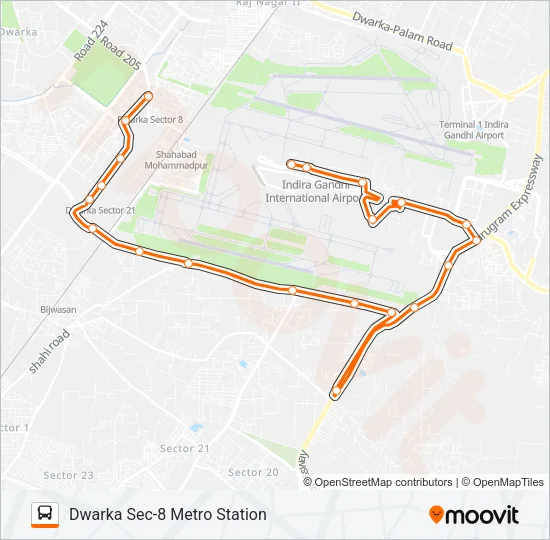 801A Bus Line Map