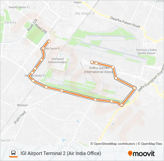 801A Bus Line Map