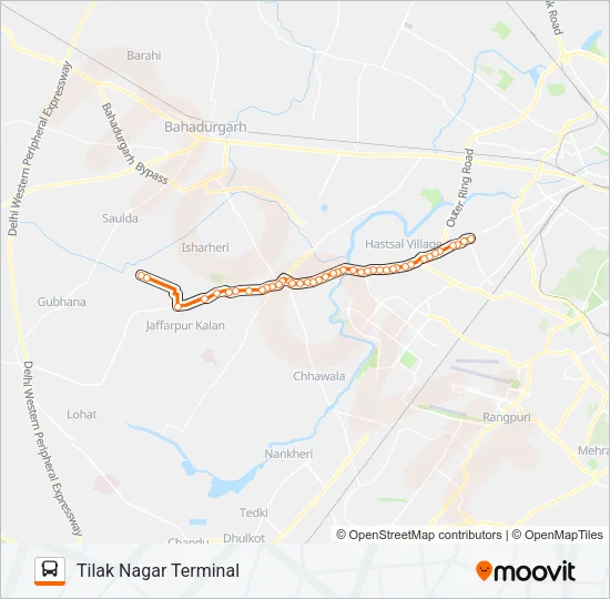 836E Bus Line Map