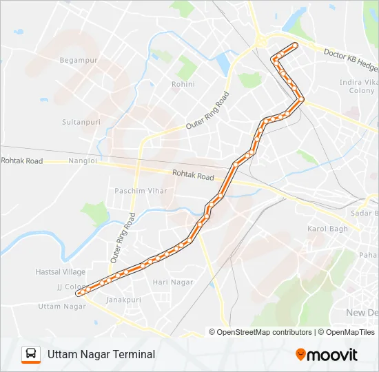 861A Bus Line Map