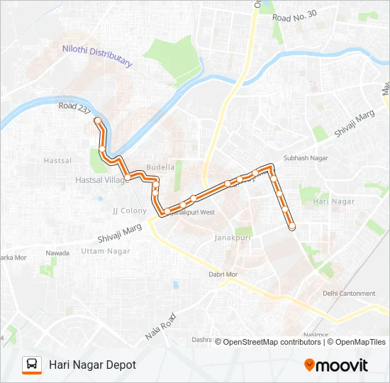 Hari Nagar Delhi Map 153Stl Route: Schedules, Stops & Maps - Hari Nagar Depot (Updated)