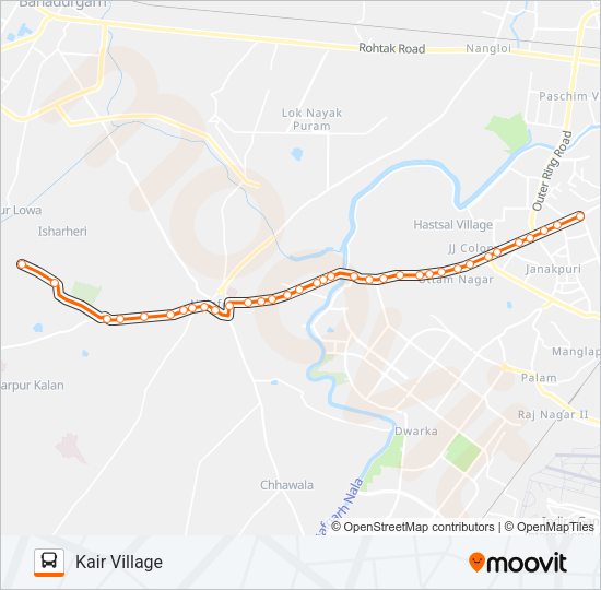 817EXT Bus Line Map