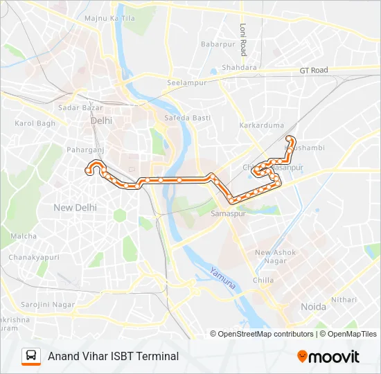 85AEXT Bus Line Map