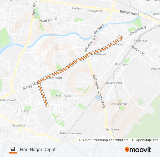 Hari Nagar Delhi Map 934Stl Route: Schedules, Stops & Maps - Hari Nagar Depot (Updated)