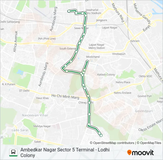 580 Bus Line Map