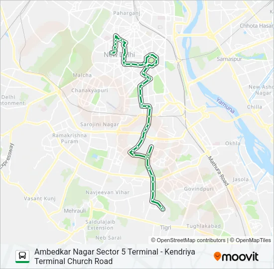 580 Bus Line Map