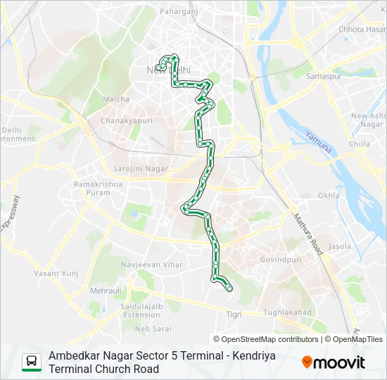 580 Bus Line Map