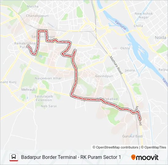 544 Bus Line Map
