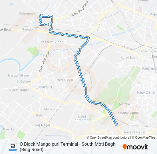 568 Bus Line Map
