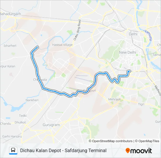 578 Bus Line Map