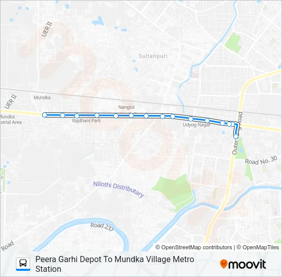 567A Bus Line Map