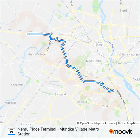 567A Bus Line Map