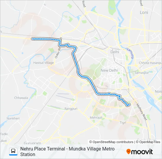 567A Bus Line Map