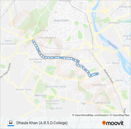 567A Bus Line Map