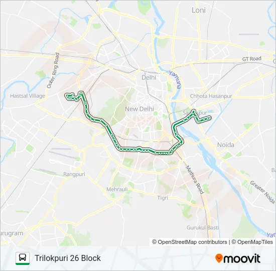 611A Bus Line Map