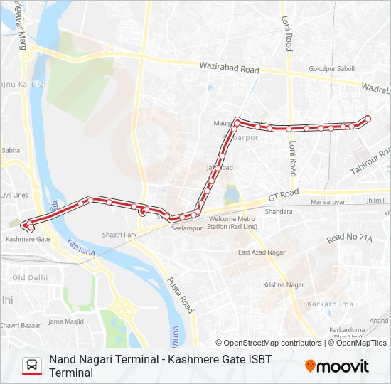 205 Bus Line Map