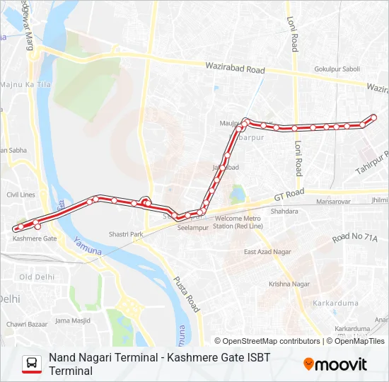 205 Bus Line Map