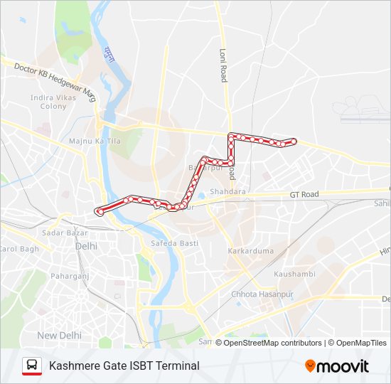 213 Bus Line Map